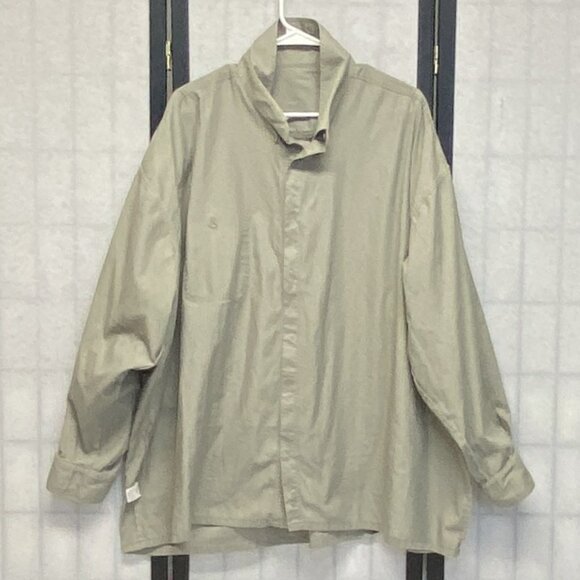 Falcon Bay 3X Grey Green Long Sleeve Collared Button Front Dress Shirt Tailored - Picture 5 of 12